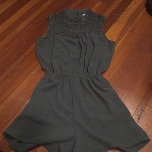 Forest green romper